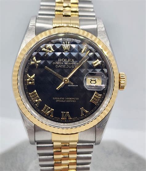 black pyramid dial rolex|Rolex datejust 36 16233.